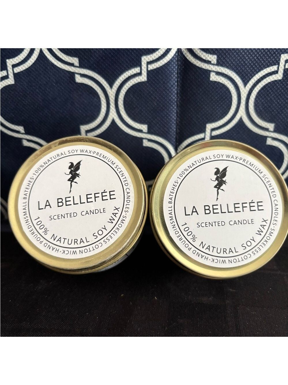 La Belle Gold Black Scented Candles - Picture 1 of 3